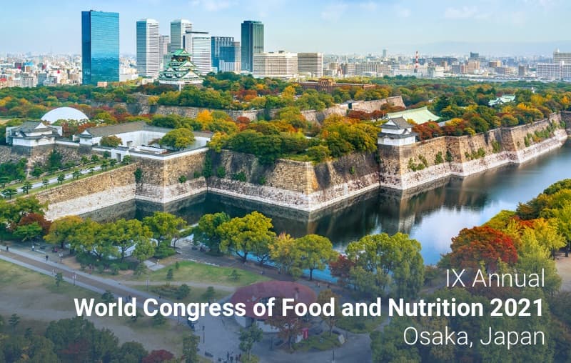 World Congress of Food and Nutrition, Osaka, maggio 2021
